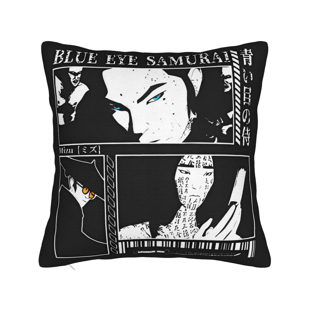 Blue Eye Samurai Art Merch Pillow Case Design Pillow Cover For Wedding Party Home Decor Retro Trendy Pillowcases