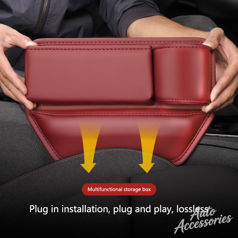 AFUHD1 Car Seat Gap Organizer Console Crevice Side Storage Box Gap Filler For Porsche Boxster Cayman Cayenne 911 Macan Panamera Styling