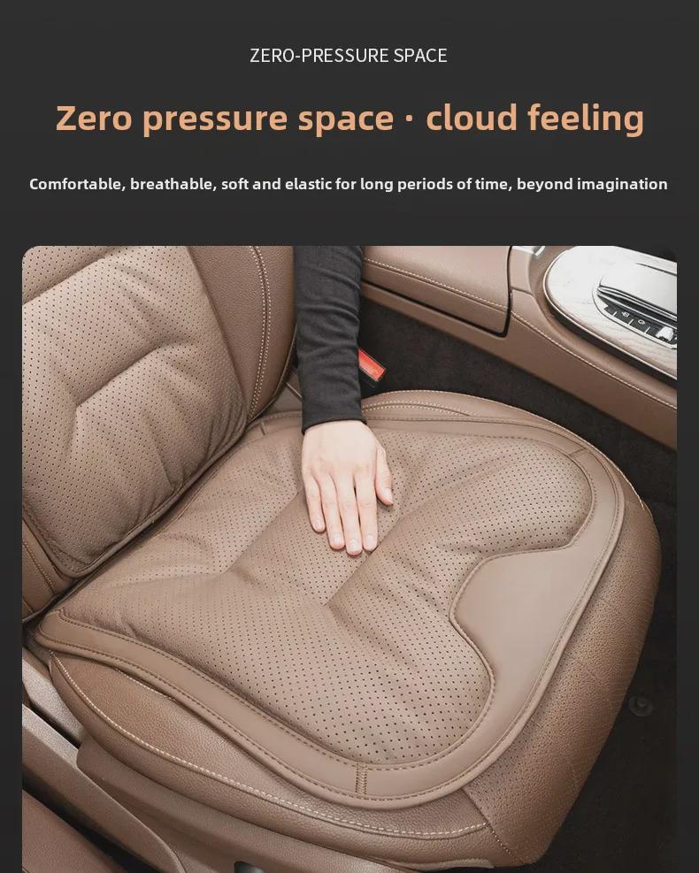 Kiváló minőségű nappa bőr autósülés párna, vastagított csúszásmentes kialakítás első és hátsó ötszemélyes autókhoz