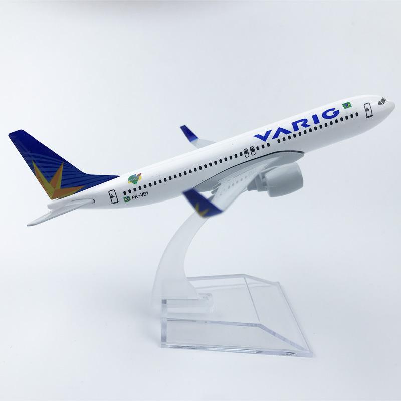 

B737 Brazilian VARIG Airways Aircraft 1:400 16cm Diecast Metal Material Aviation Plane Model Replica W Landing Gear Decorative