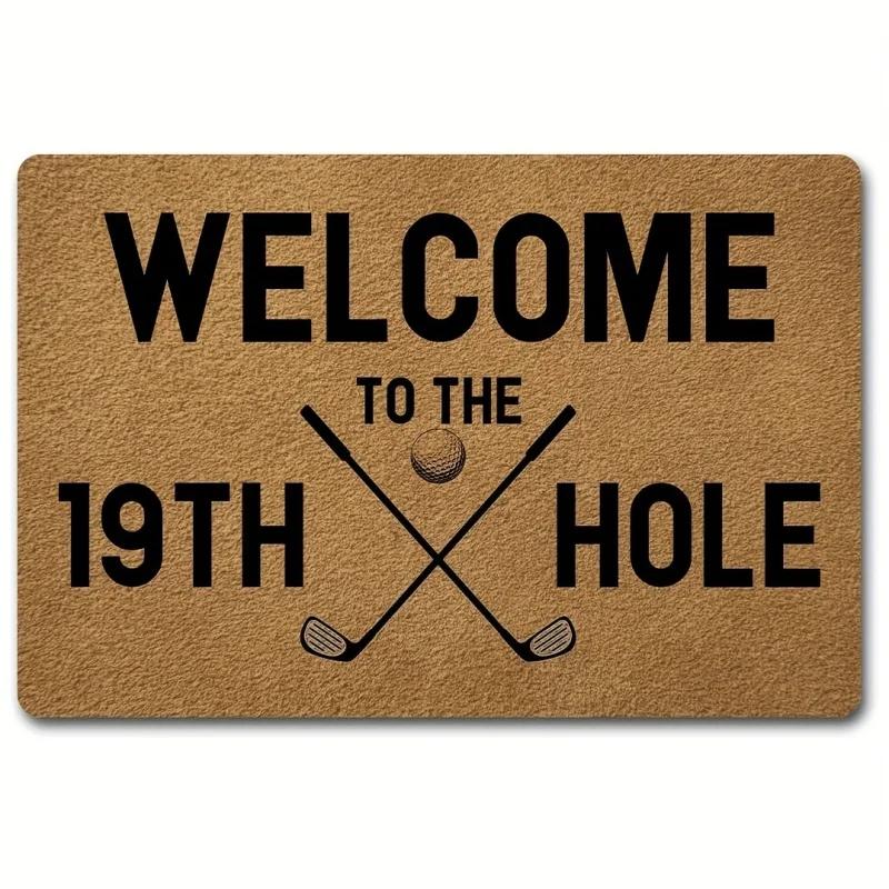 1Pc Welcome Door Rug A Variety of Letter Patterns Non-slip Floormat Bedroom Kitchen Entrance Doormat Machine Washable Carpet