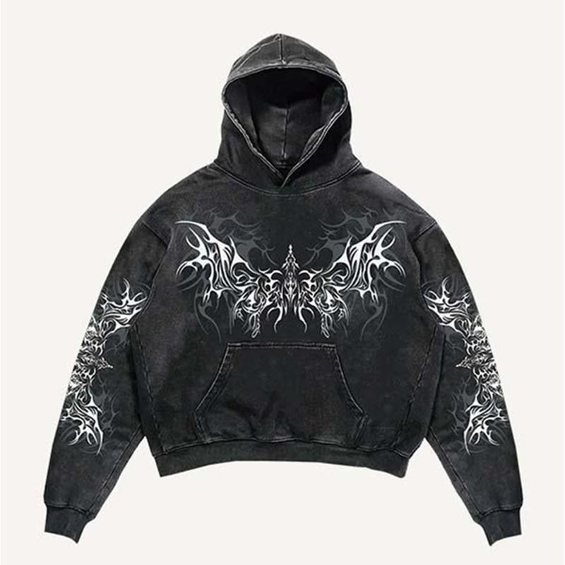 Sweat à capuche unisexe surdimensionné Streetwear Impression 3D Manches longues Pull Haut décontracté Adolescents Adultes