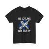 No Scotland No Party Unicorn Flag Shirt, Scottish Soccer Fan Retro T-Shirt