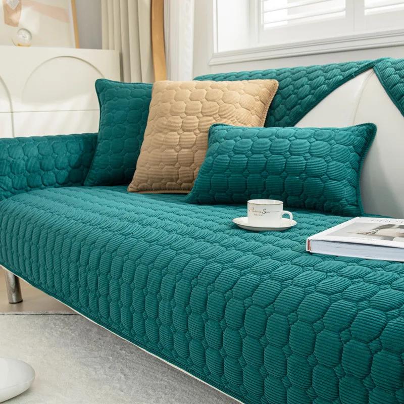 Universal Sofa Towel Cover Thicken Plush Sofa Cover European Slip Resistant Couch Cover Sofa Towel for Living Room Decor