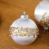 6pcs 6/8cm Christmas Ball Delicate Hanging Ornament Christmas Tree Pendant  New Year