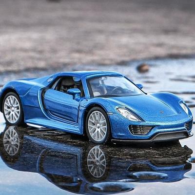5 Inch Simulation Exquisite Diecast & Toy Vehicles Porsche 918 Spyder Supercar RMZ City 1:36 Alloy Model Pull Back Car