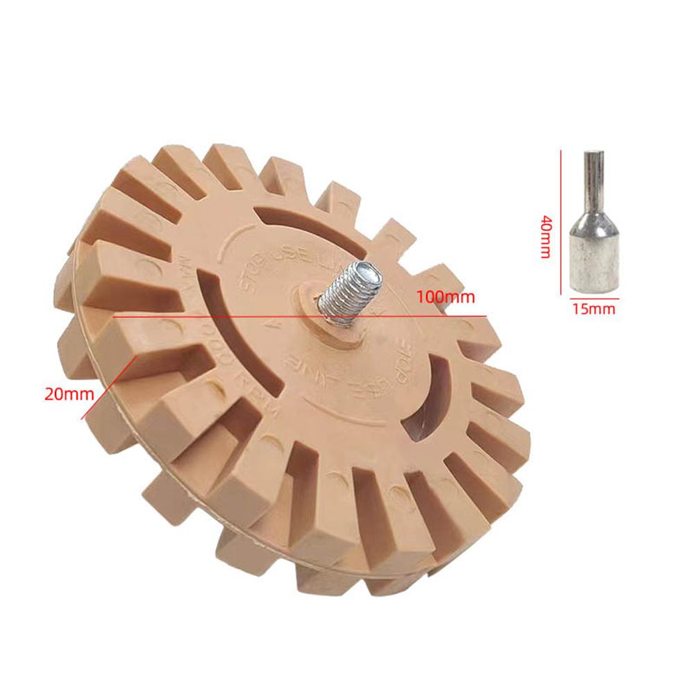 

100 мм 4-дюймовый автомобильный ластик, колесо, гладкий адаптер для электродрели, удаление наклеек, ремонт краски, резина, эффективная, практичная, быстрая полоска