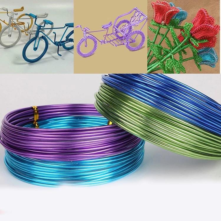 Oxidized Colored Aluminum Wire (1mm-2.5mm) for DIY Crafts and Bicycle Ornaments