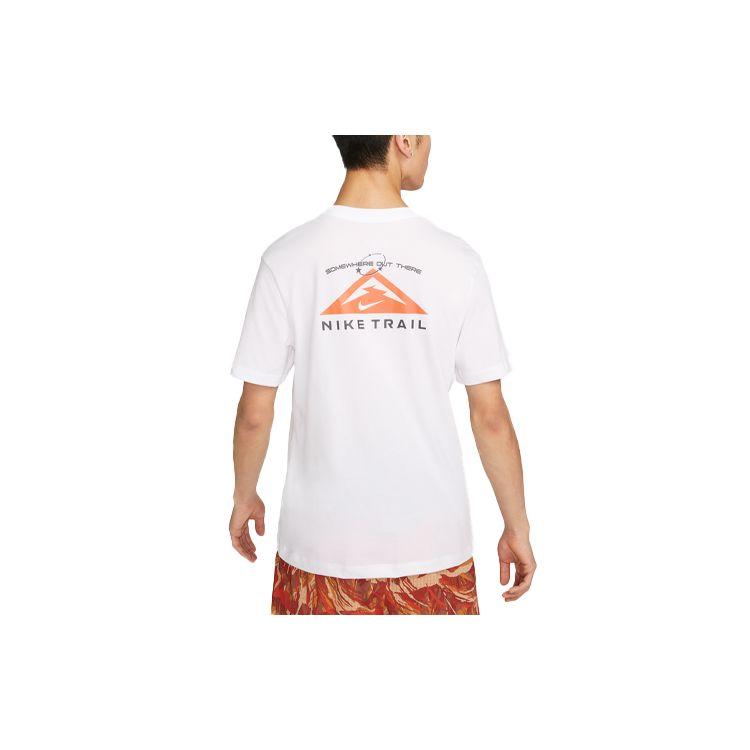Nike Trail Dri-Fit Scenic Print Crew Neck Short Sleeve T-Shirt Men Tops White FD0121-100