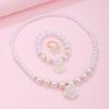 Acrylic Charm Pearl Elastics Bracelet Imitation Pearl Necklace Bracelet Ring  Gifts