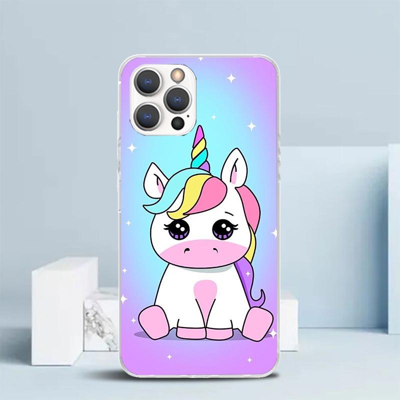 Pink Unicorn Rainbow Phone Case For IPhone 16 17 Air 16E 15 14 Plus 13 Mini 12 11 Pro Max 7 8 + SE 2020 Soft TPU Back Cover 16 1