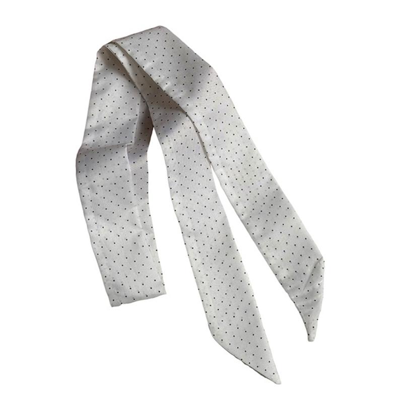 Multipurpose Round Dot Scarf Fashion Lightweight Polyester Headscarf Bag Decoration Travel Neck Wrap Hair Accessory