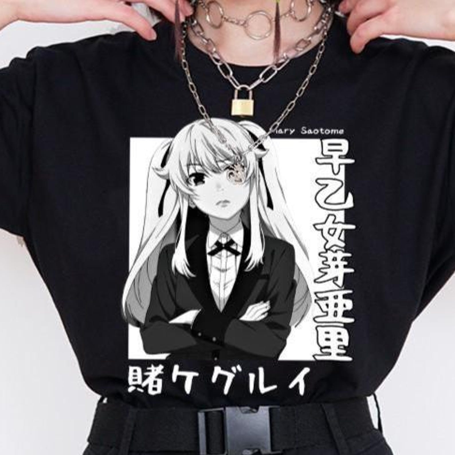 Mary Saotome Kakegurui T-Shirt – Anime Cosplay Tee,Kakegurui Shirt 3XL