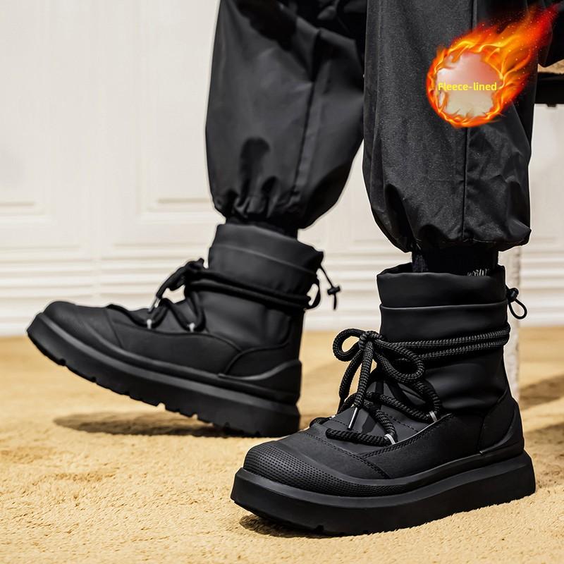 Winter Popular Men's Casual Plush Thick Soled Warm Soft and Comfortable Men's Snow Boots