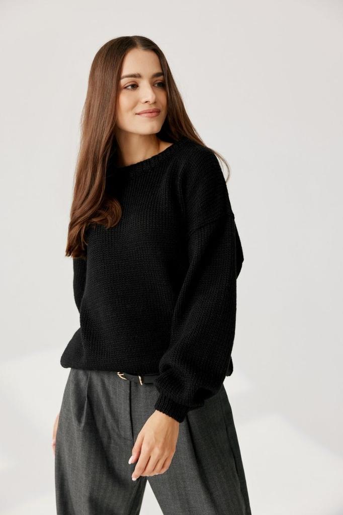 Sweter z wełną gigi - deep black