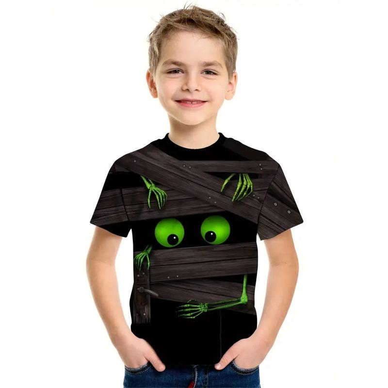 

Летняя детская одежда для мальчиков с принтом 3D-кота, футболка с коротким рукавом, детская одежда, модная футболка для мальчиков, топ, футболка 160CM