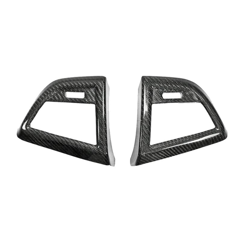 Carbon Fiber L&R Dashboard Side Air Conditioning Outlet Vent Cover Trim for Hyundai Veloster 2011-2017