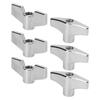 6PCS Metal Drum Set Wing Nuts Silver T Type Stand Nut  Drum Set Accessories