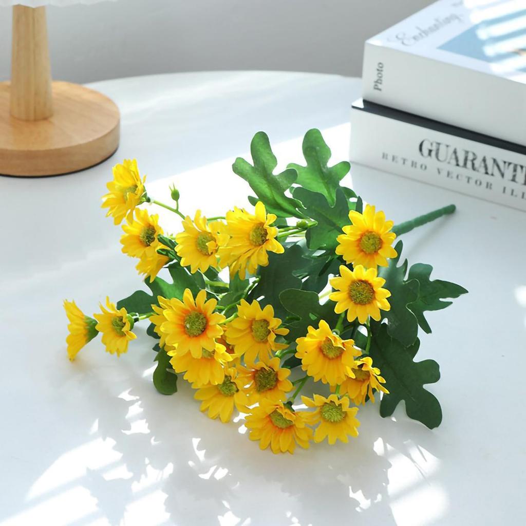 Artificial Flowers Silk Daisy Bouquet Christmas Decorations Home vase table Wedding bridal bouquet Decorative Household Products