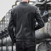 New Top Leather Jacket PU Leather Coat Soft Leather Men's Autumn and Winter Light Business Casual Standing Collar Simple and Versatile Men's