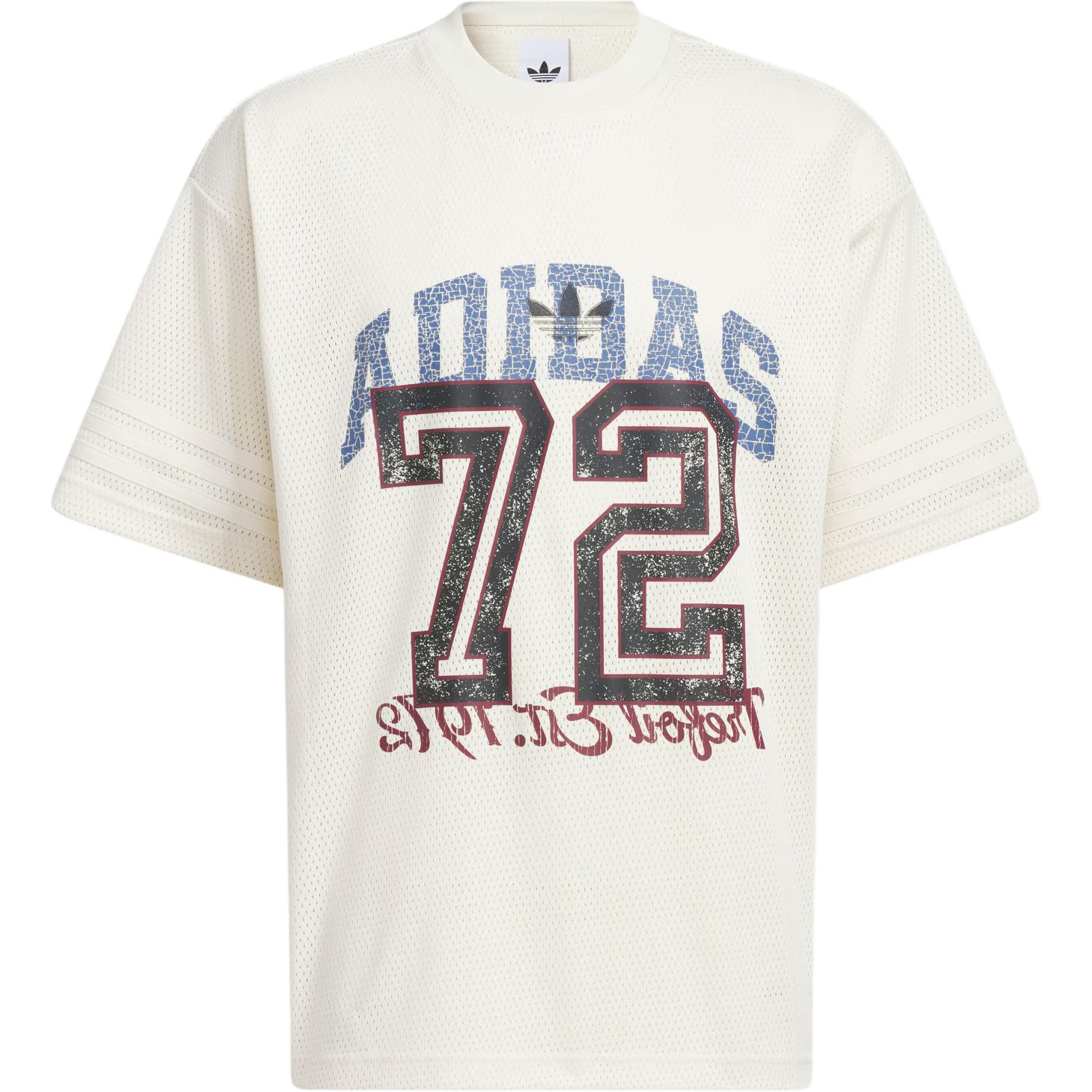 

Adidas Originals Retro Top Ss25 Basketball Series Mesh Logo Letter Loose Short Sleeve T-Shirt Unisex Tops KF0721 XS