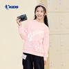 Qiaodan Girls' Fleece-Lined Winter Crewneck Pullover Sweatshirt