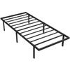 Struttura del letto, 90 x 200 cm Letto in metallo con spazio sotto il letto, Struttura in metallo con base a doghe, Non richiede rete a doghe