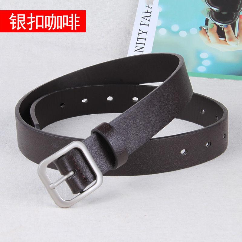 Casual Modern Pu Belt Featuring Sleek Square Buckle For Students And Fashion Enthusiasts