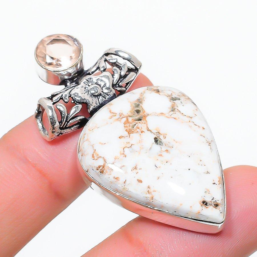 

Ювелирная подвеска ручной работы «Дикая лошадь», морганит, драгоценный камень 1,85 дюйма SR-5110