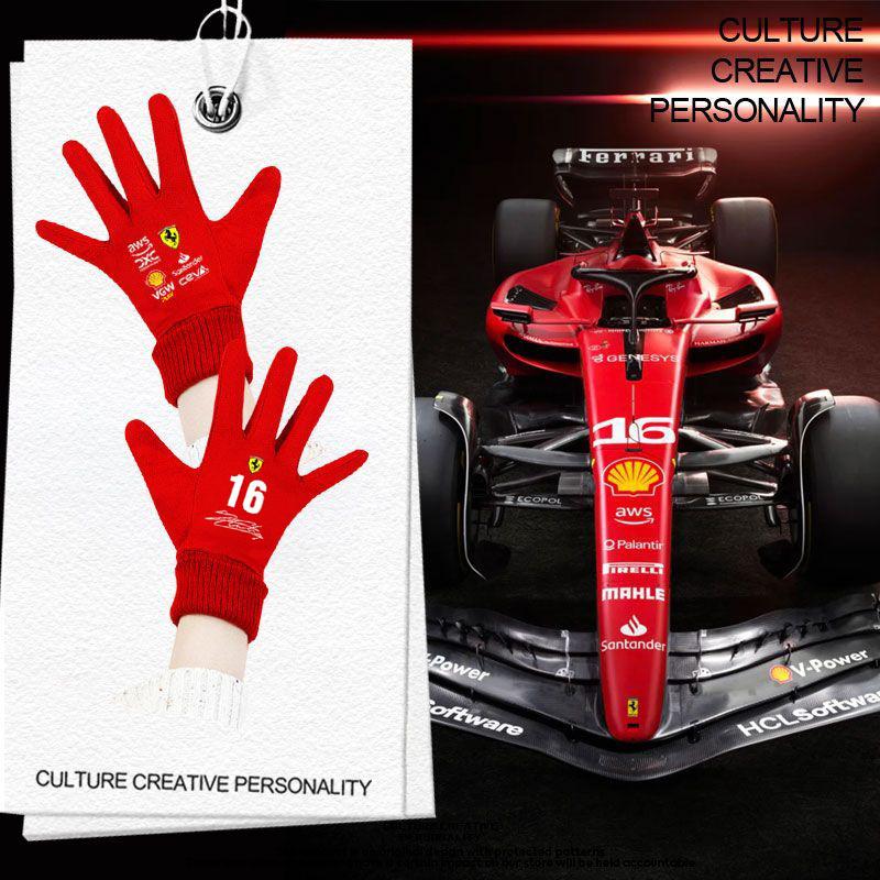 Neue F1 Ferrari Rennteam Touchscreen-Handschuhe Separate Finger Cycling Warmer Handschuh Für Ferrari F430 488 458 FF F12berlinetta