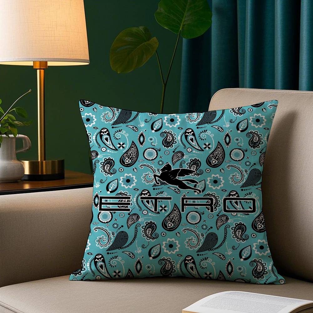 Классический дизайн E-Etro Наволочка Короткий плюш Принт Наволочка для подушки Квадратные Наволочки для диванных подушек Домашний декор для дивана 12x12Inch