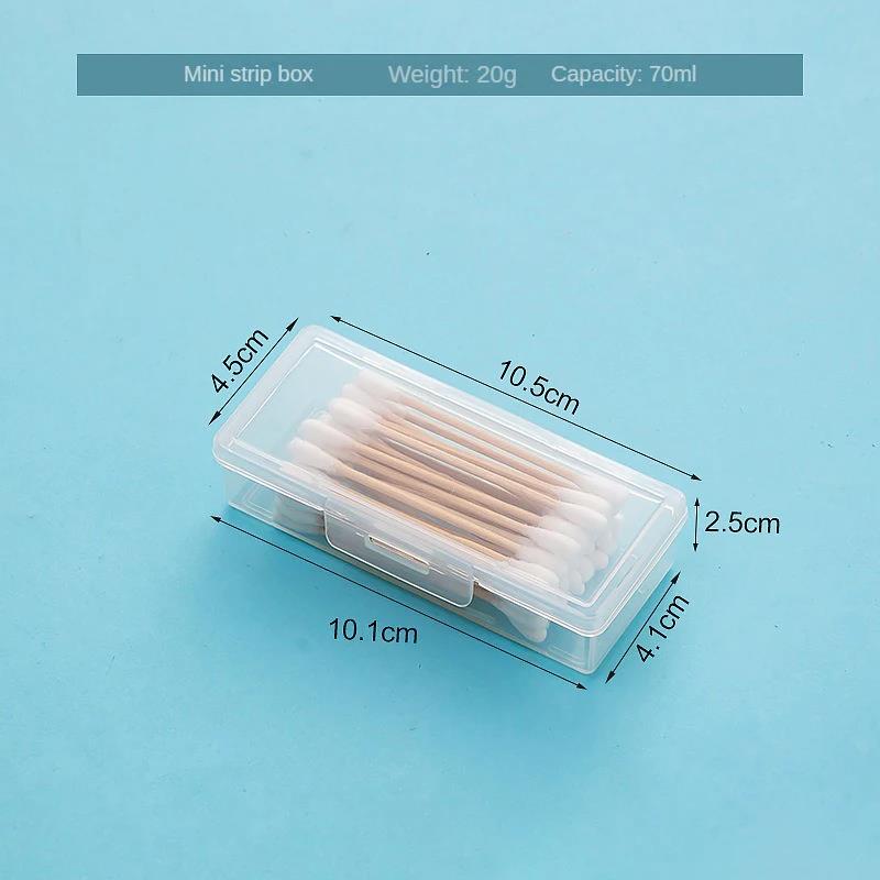 

Travel Storage Box Lightweight Plastic Container Portable Cotton Pad Storage Box With Cover Dust-proof Jewelry Accessories Box