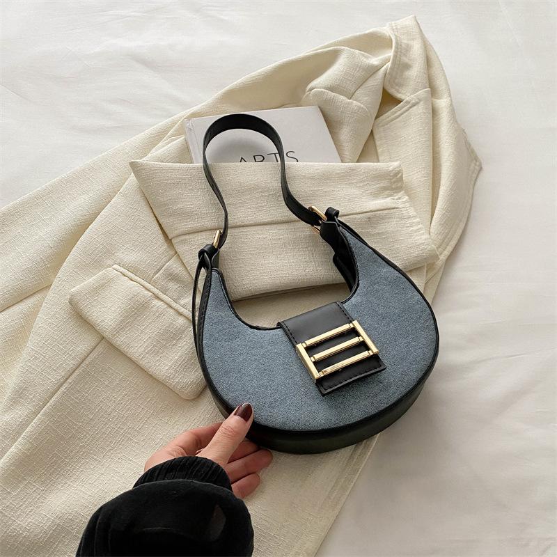 Modische Taschen für Frauen im Frühling Schlichter neuer Stil für Damenhandtaschen Unterarmmode Ein-Schulter-Crescent-Taschen