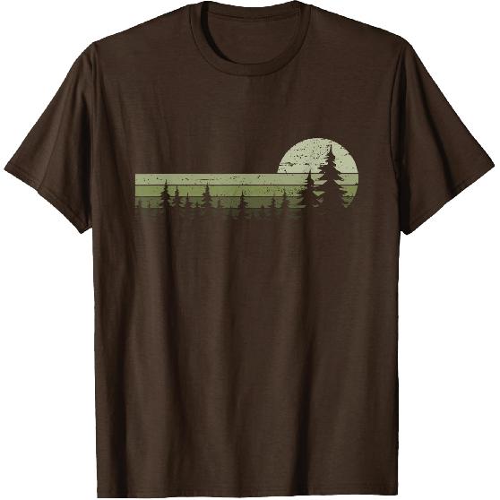 Alberi Fauna Selvatica Natura Foresta Vintage Maglietta