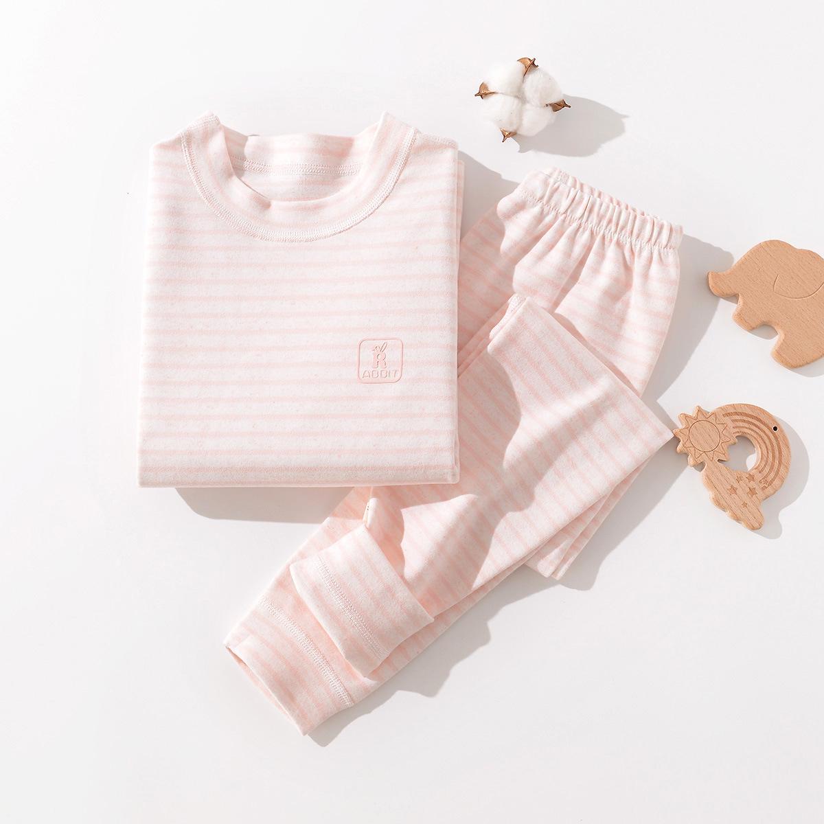 

Children s Pure Cotton Warm Pajamas Set - Thick Soft Velvet, A-Class, 280g, Autumn/Winter 90 cm