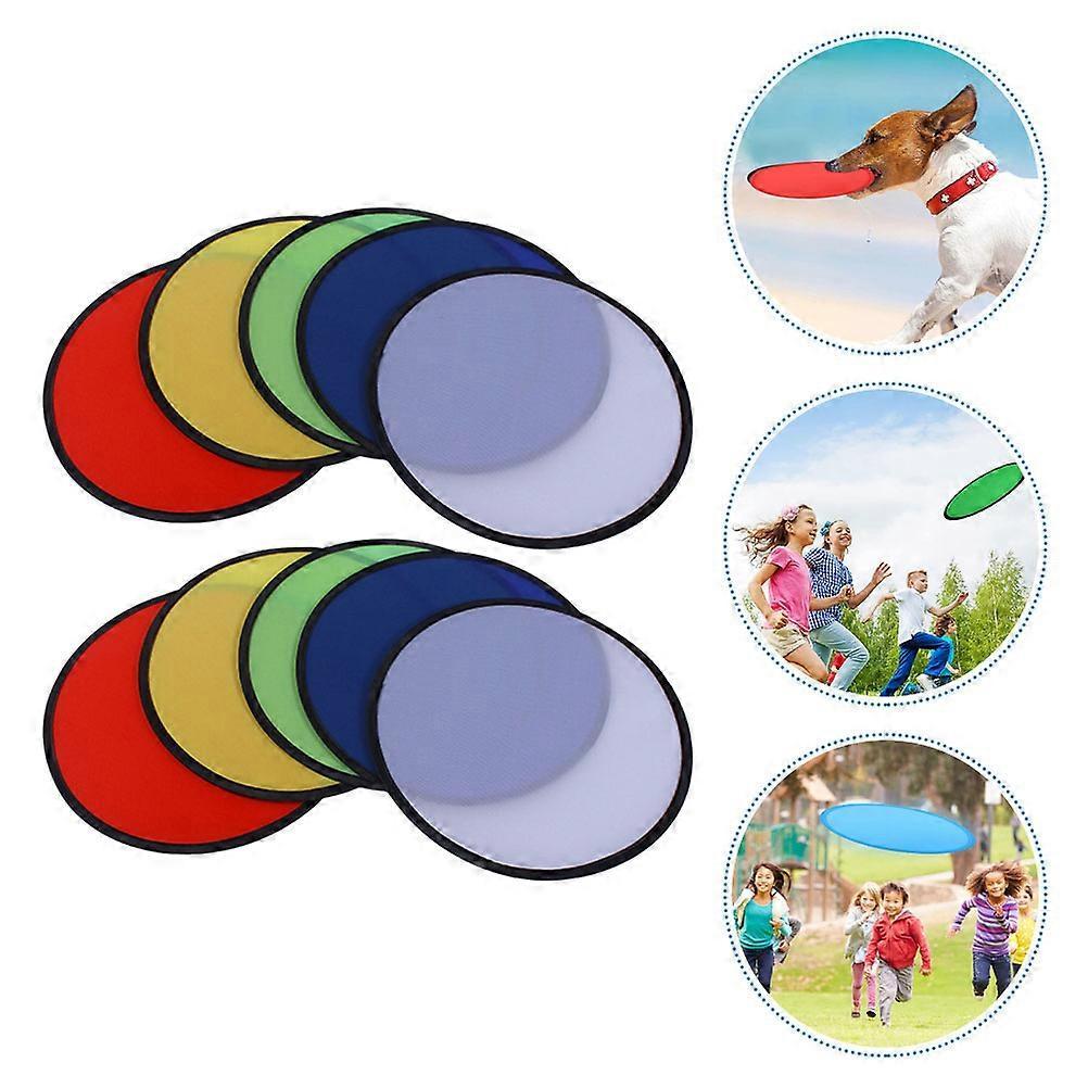 Outdoor Flying Disc Kids Plaything Foldable for Exercise 10Pcs Set