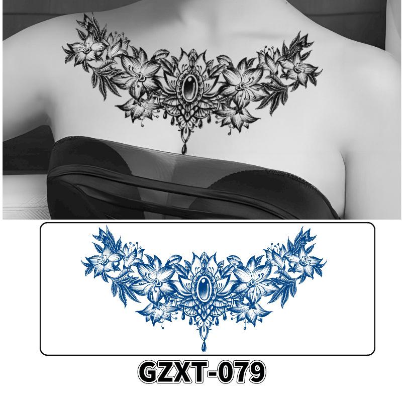 Waterproof Herbal Semi-Permanent Flower & Wings Sleeve Tattoo Sticker