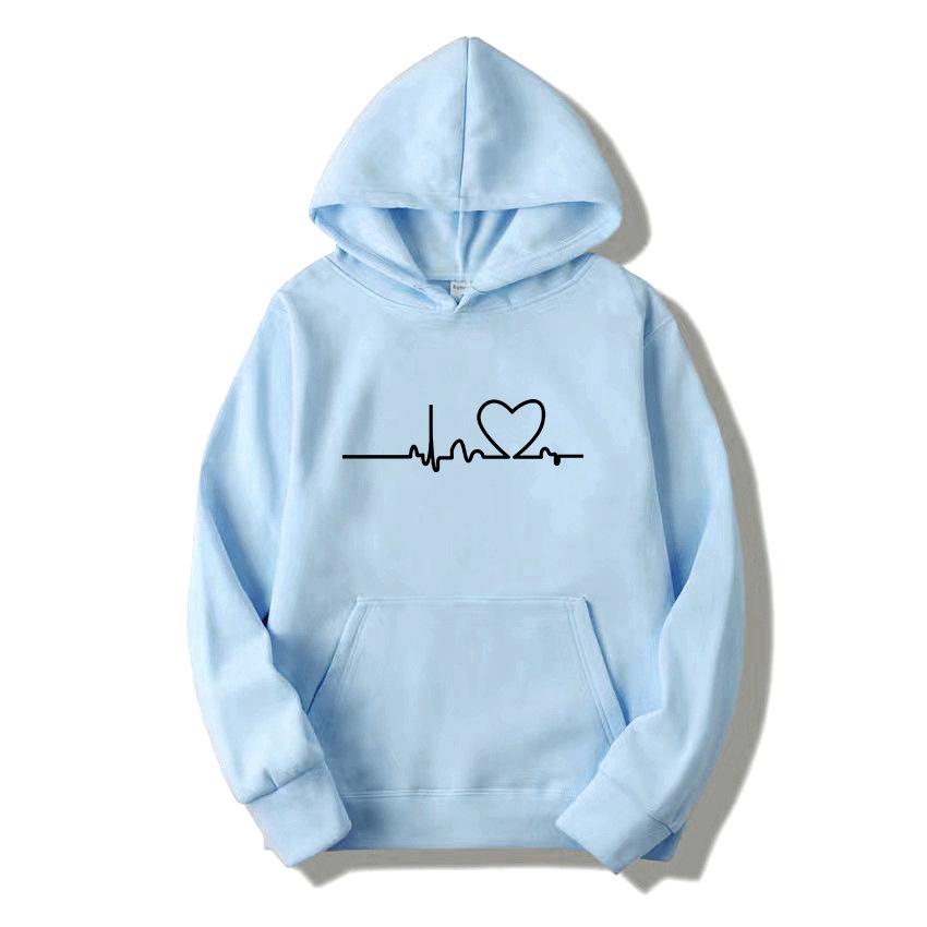 Trendy Cross-Border Couple Hoodies: Autumn/Winter Velvet Print with Kangaroo Pocket