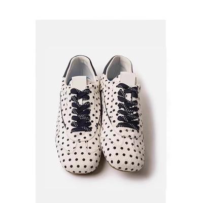 Milch Fu Tupfen Ballett Freizeitschuhe Damen Frühling und Sommer neu Retro vielseitige flache Grundplatten Schuhe
