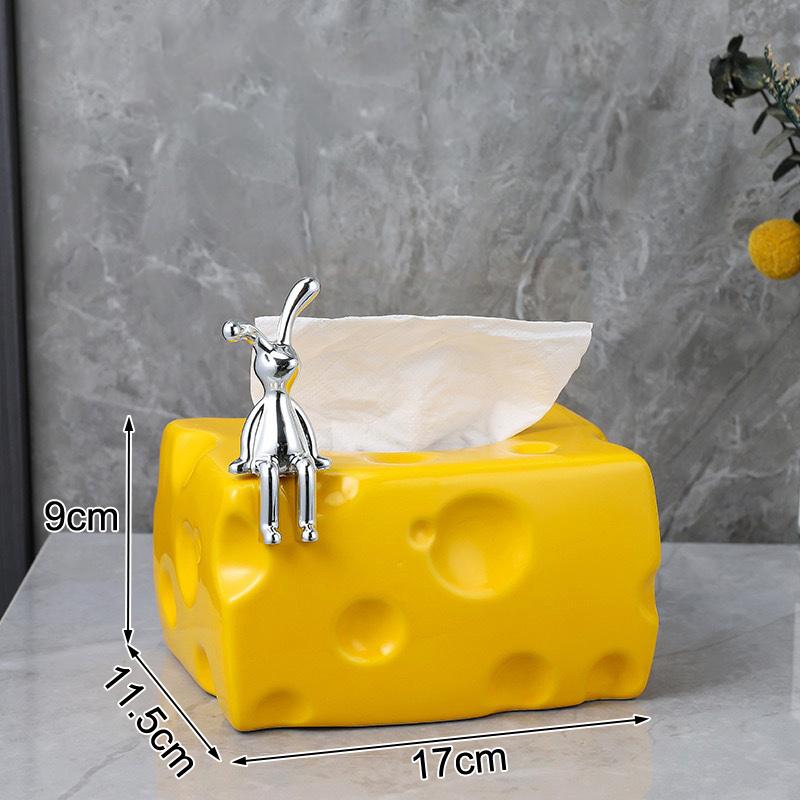 Creative Cheese Tissue Box Holder Simple Plastic Dryer Tissue Box Napkin Toilet Paper Storage Box Tissue Box Tissue Holder