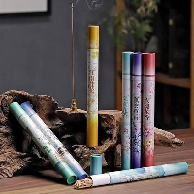 1 Schachtel/20g (35-40 Stück) Blumige Räucherstäbchen - Lavendel, Rose, Osmanthus, Jasmin, Grüner Tee, Beifuß Aromatischer Kräuterduft