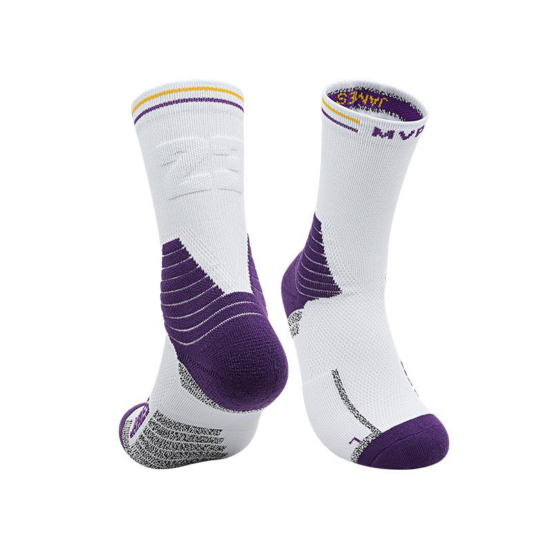 Summer Adult Towel Bottom Professional Basketball Socks Men'S Sweat-Absorbing Sports Socks Number Non-Slip Elite Socks Men'S