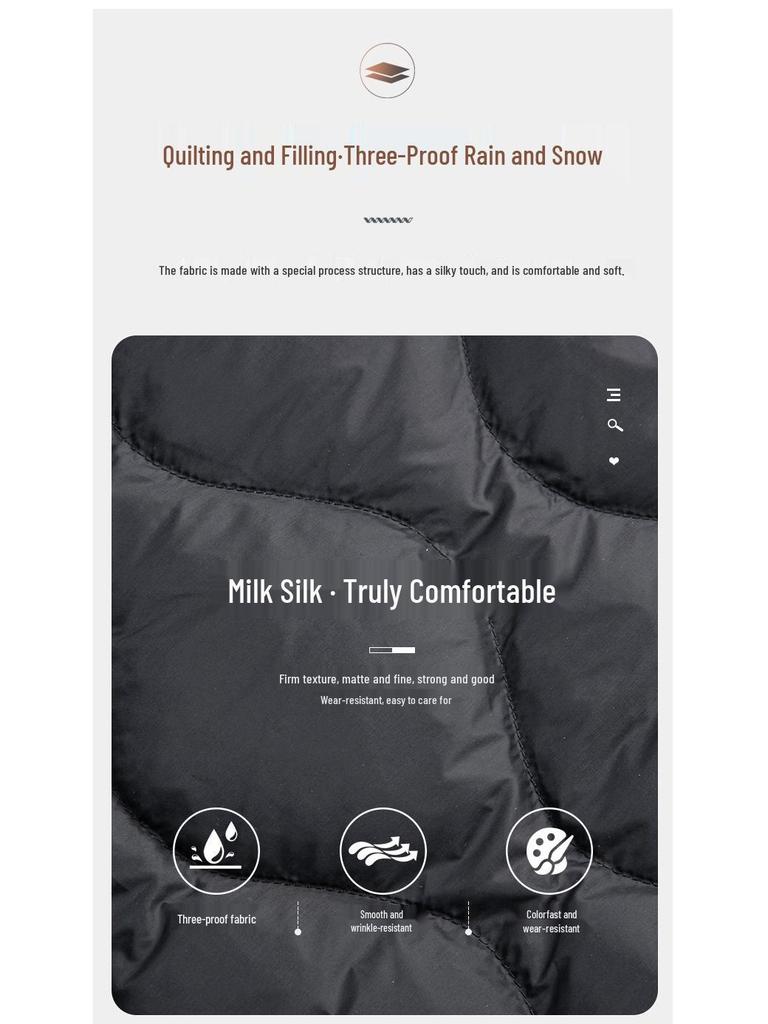 Men's Lightweight White Duck Down Vest - Solid Color, Sleeveless, Versatile, Warm Inner Layer for Autumn/Winter.
