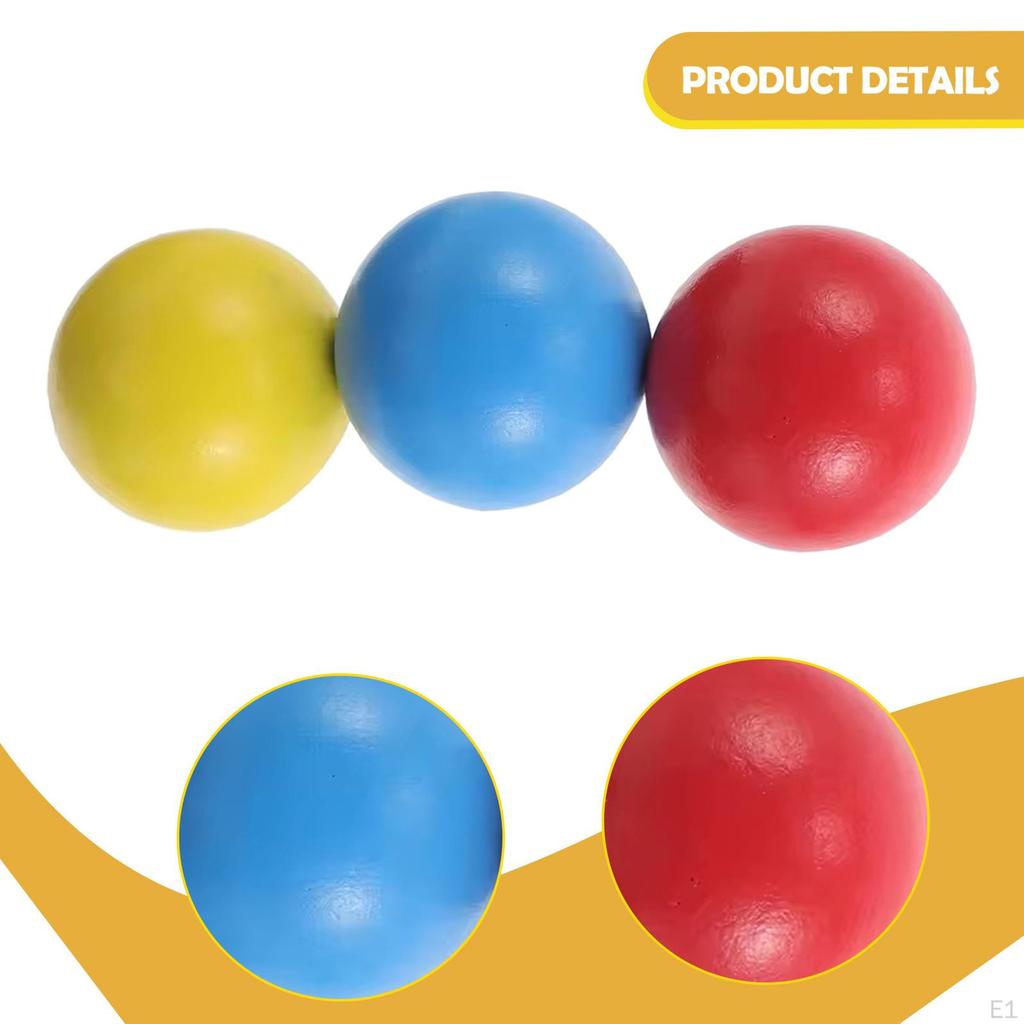 3 Pieces Wooden Bocce Balls 1.77inch Summer Outdoor Game, Tossing for Garden, Party