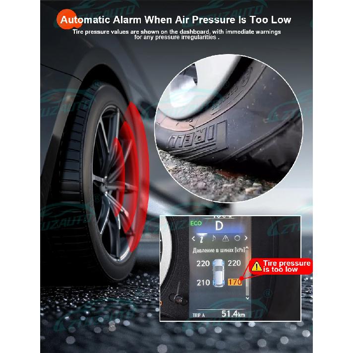 Car TPMS Tire Pressure Monitoring System Pressure Monitor Security Alarm For Toyota Corolla Altis Cross 2019 2020 2021 2022 2023