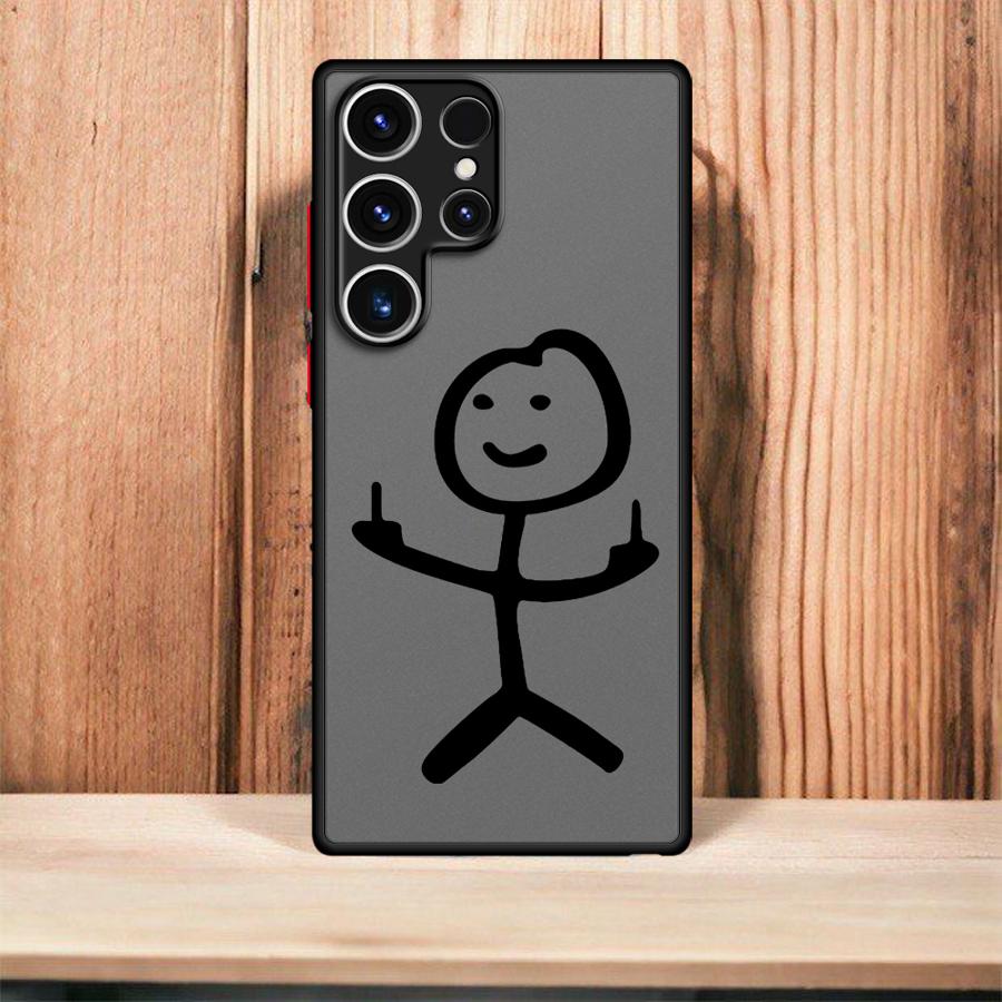 Cute Cartoon Lying Flat Duck Case for Samsung Galaxy S24 Ultra S23 Plus S25 S22 S21 FE S20 Note 20 S9 S10 Silicone Phone Cover