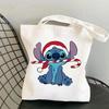 Lilo & Stitch Print Canvas Shoulder Backpack and Shopping Bag