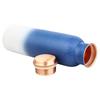 Pure Copper Water Bottle 950 ML - Jointless, Leakproof, Double Printed Design Best Gifts for Family and Friends| Blue & White - Set of 2