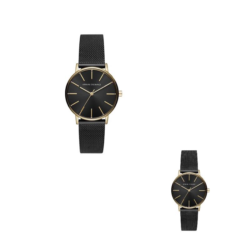 ARMANI EXCHANGEAE Wrist Watch Quartz Movement Stainless Steel Strap Black Dial Women s Watch AX5548 Black Dial