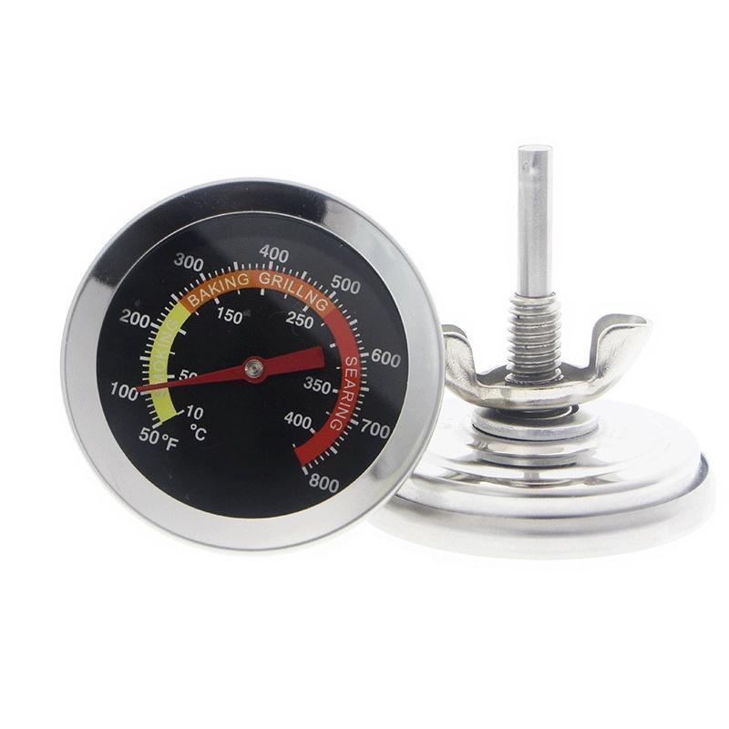

1Pcs Stainless Steel BBQ Barbecue Temperature New Metal Barbecue Stove Thermometer Suitable Household Kitchen Baking Accessories